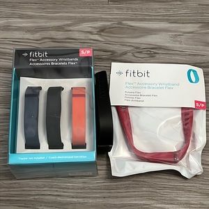 Fitbit Flex Wristbands size S/P Total of 4 bands (plus bonus one size L band)